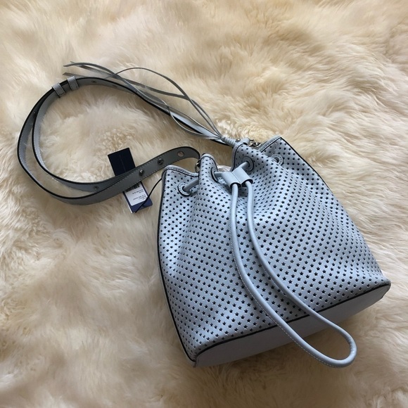 Rebecca Minkoff Star Perforated Bucket Bag in Blue - Picture 4 of 9
